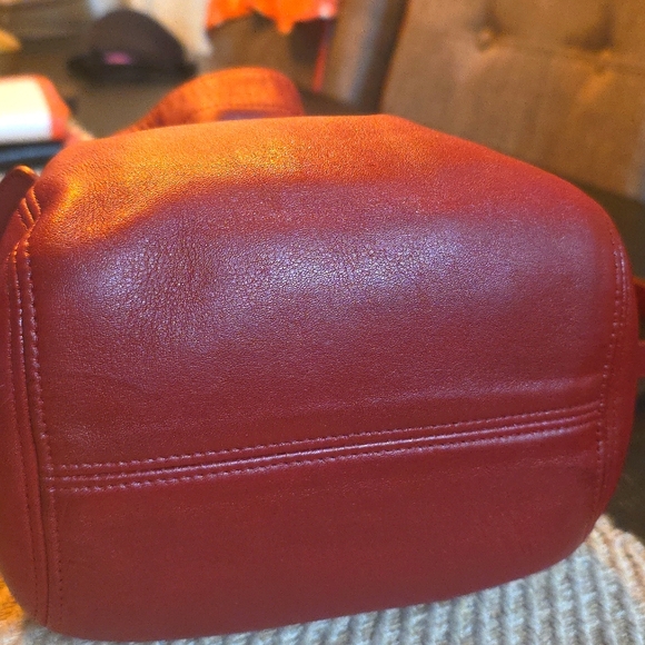 Coach‎ Vintage Soho Pleated Bucket Bag In Rust Color - Picture 4 of 13